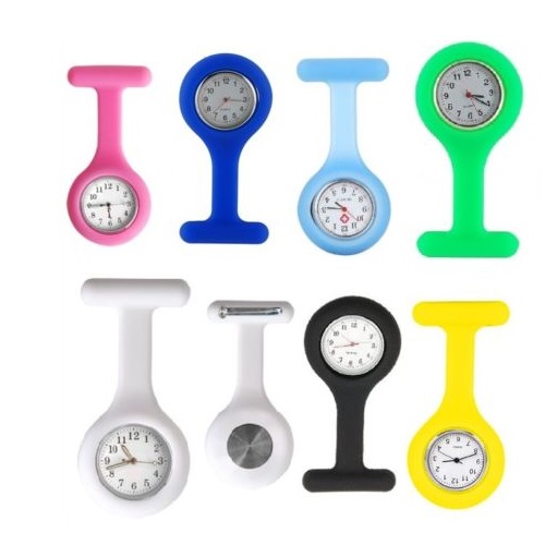 RELOJ SILICONA BROCHE PARA ENFERMERA DOCTORA 7 TONOS A ELEGIR NUEVO